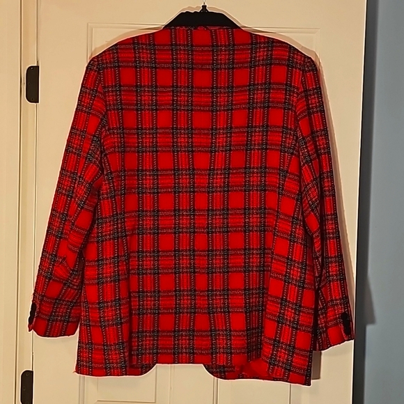 Talbots Plaid Womens Blazer Jacket Size 20 - Picture 2 of 7